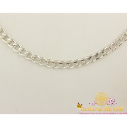 Серебряная цепь панцирь 60 сантиметров 90101115044